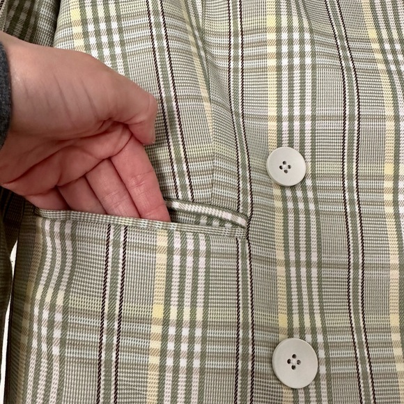 Urban Outfitters Women Light Green Oversized Double Breasted Blazer Size XS EUC - Picture 6 of 10